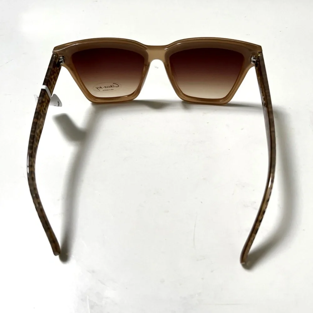 New CIRCUS BY SAM EDELMAN Cat Eye Sunglasses Leopard Animal Print
